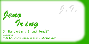 jeno iring business card